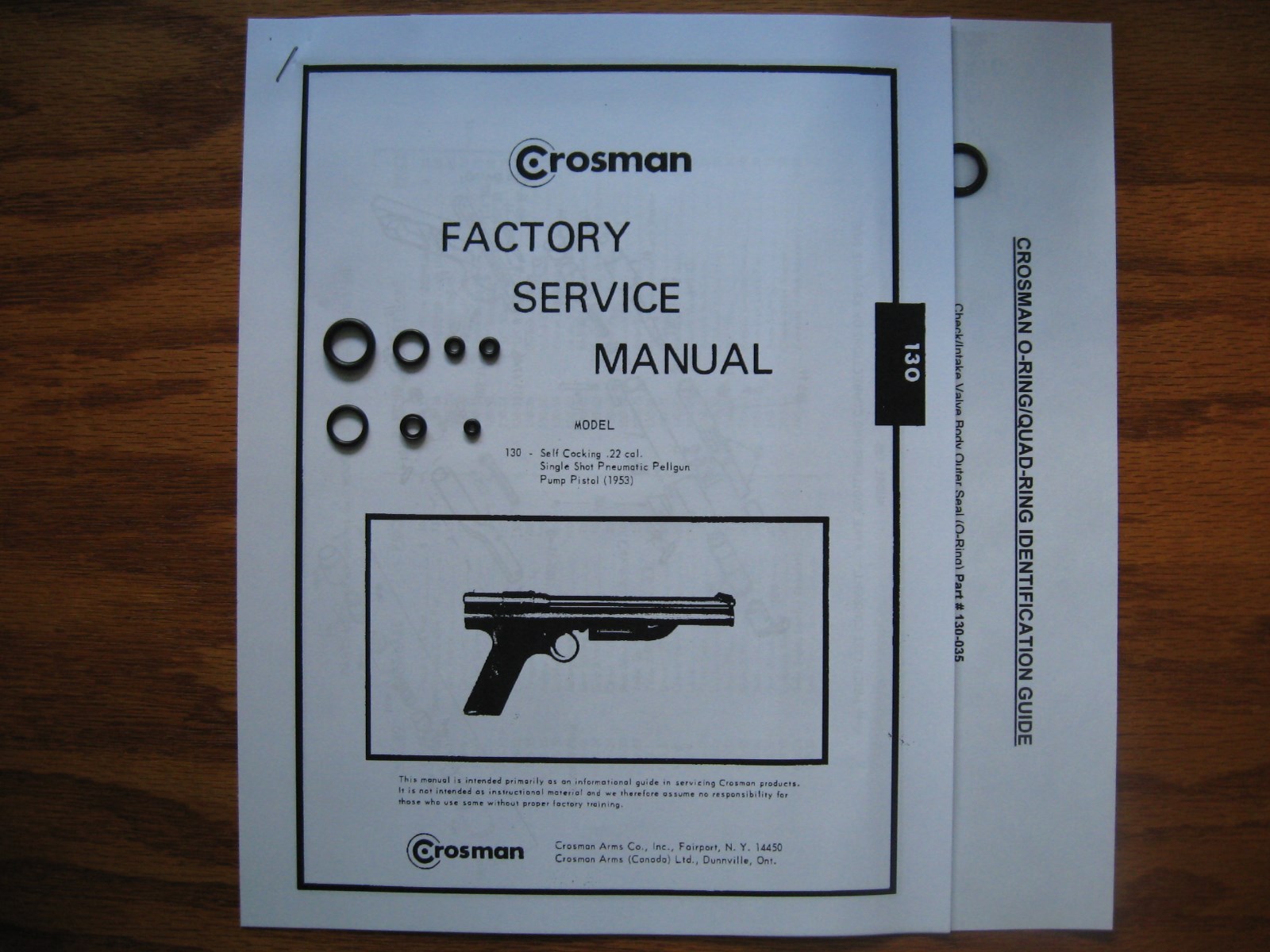 Crosman 130 137 Reseal Seal Kit & Factory Service Manual - Instructions - Guide