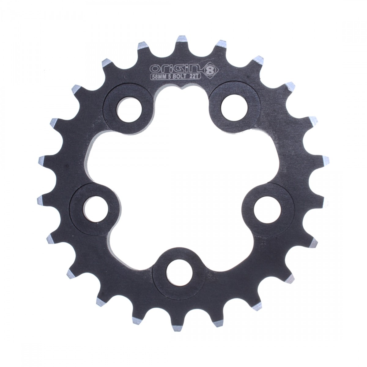 Origin8 22T Aluminum 58mm BCD Chainring, CNC Machined for 8-10 Speed Bikes