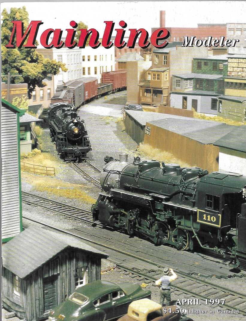 Mainline Modeler April 97 Freight House GN Mill Gondola Weather Wood Snow Shed