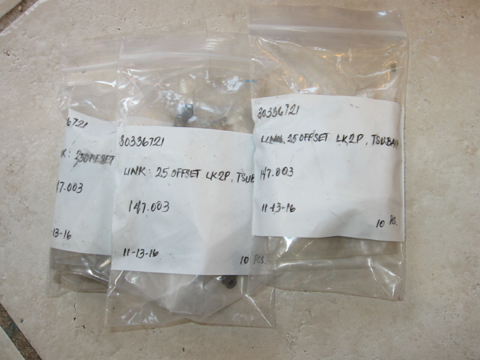 NEW LOT of 10 Tsubaki Chain Link Connecting Connector 25 Ansi OFFSET LK2P