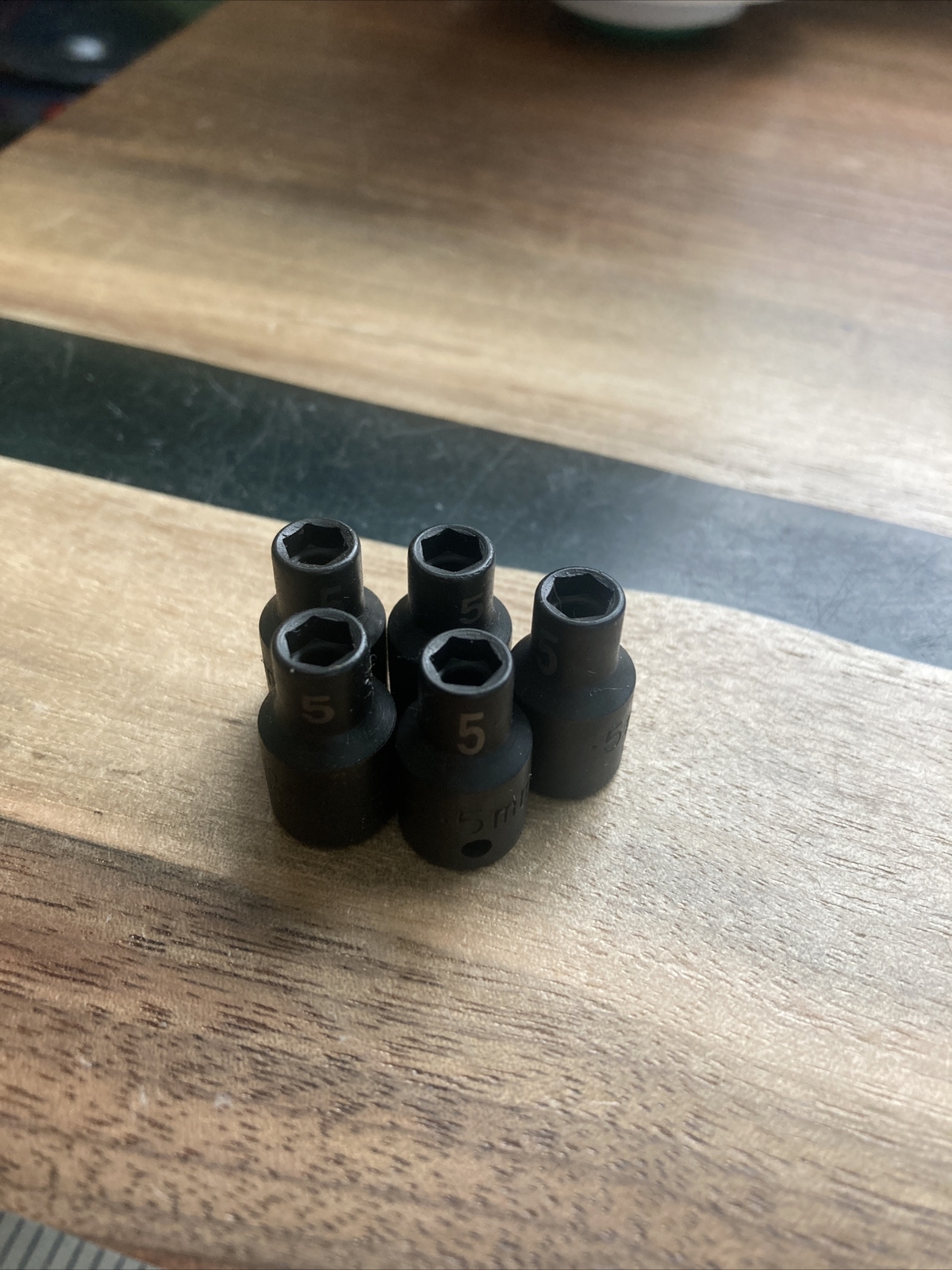 S K 31044 1/4” Drive impact socket 5mm 6 point Lot Of 5 All Same Made In USA