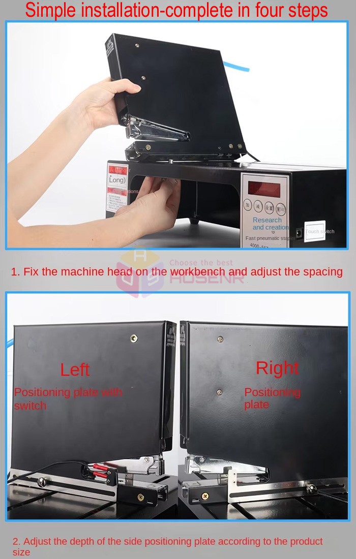 110V Three-head Pneumatic Stapler Binding Machine Automatic Electric Stapler
