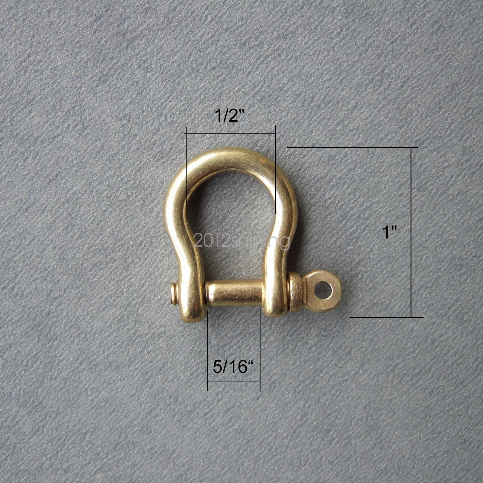 Solid Brass Bow Shackle Joint Connect Small D Ring Key Chain Hook