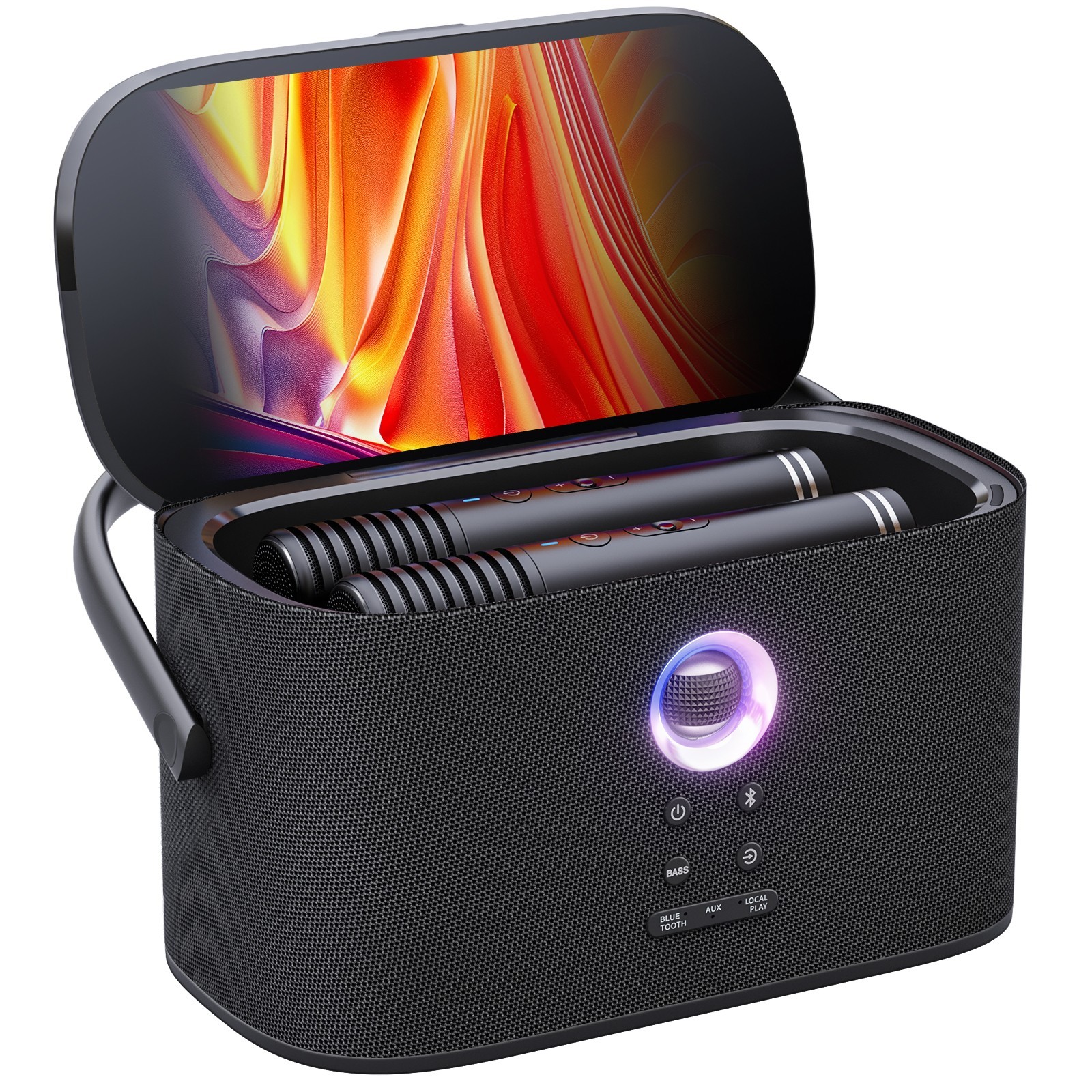 Ikarao Shell S2 Karaoke Machine, 140W Speaker, with Lyrics Display Screen & HDMI