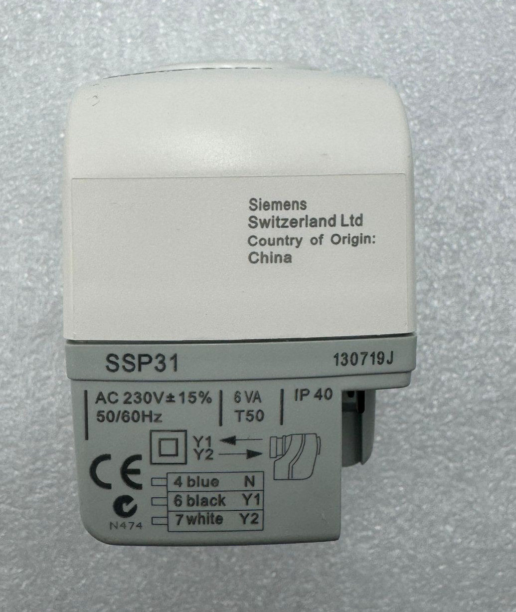 SIEMENS SSP31(AC230V) Electrical Actuator