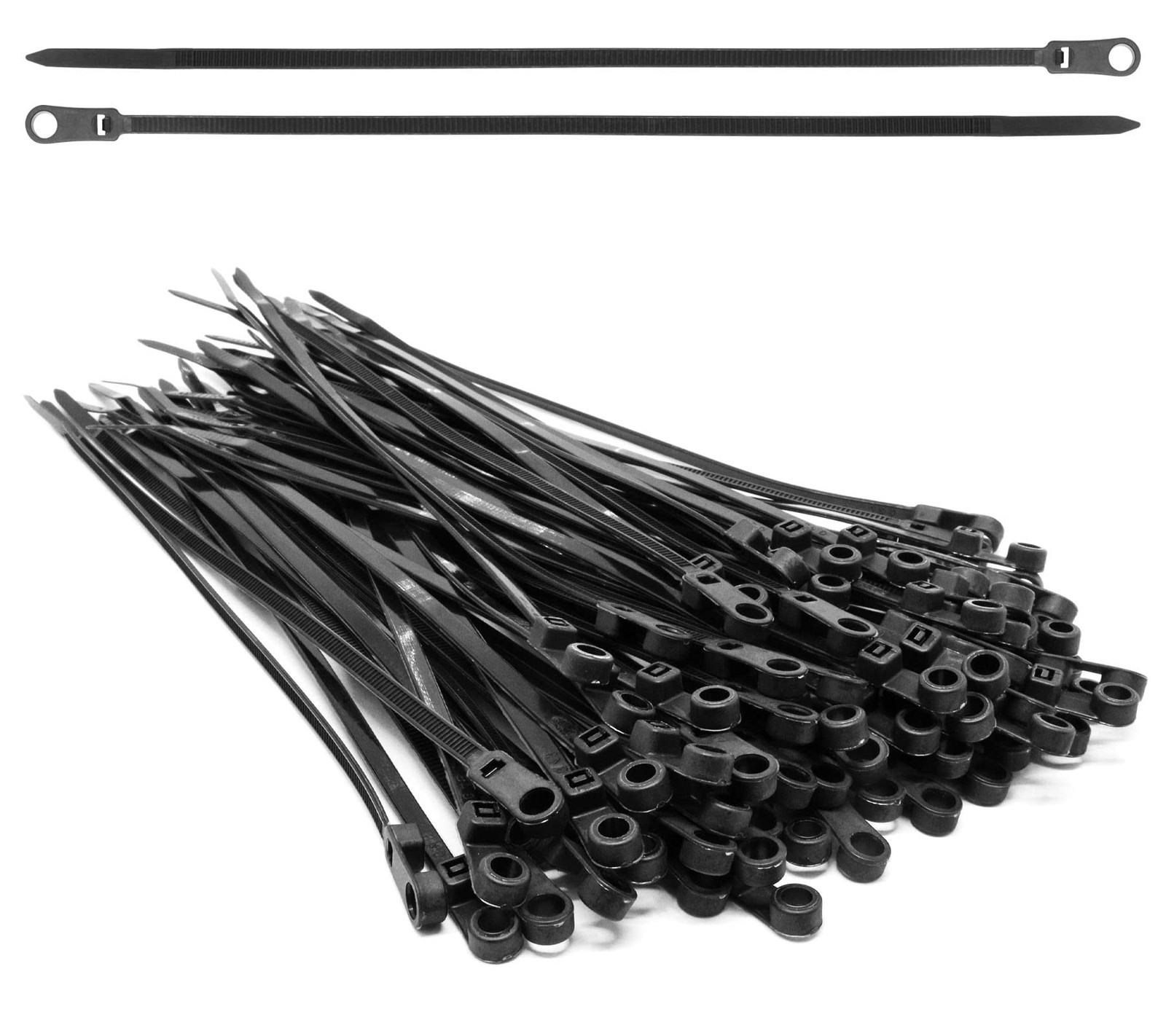 Zip Ties With Screw Hole 150 Pcs 8 Inch 48lbs Electrical Cable Ties Straps Mount