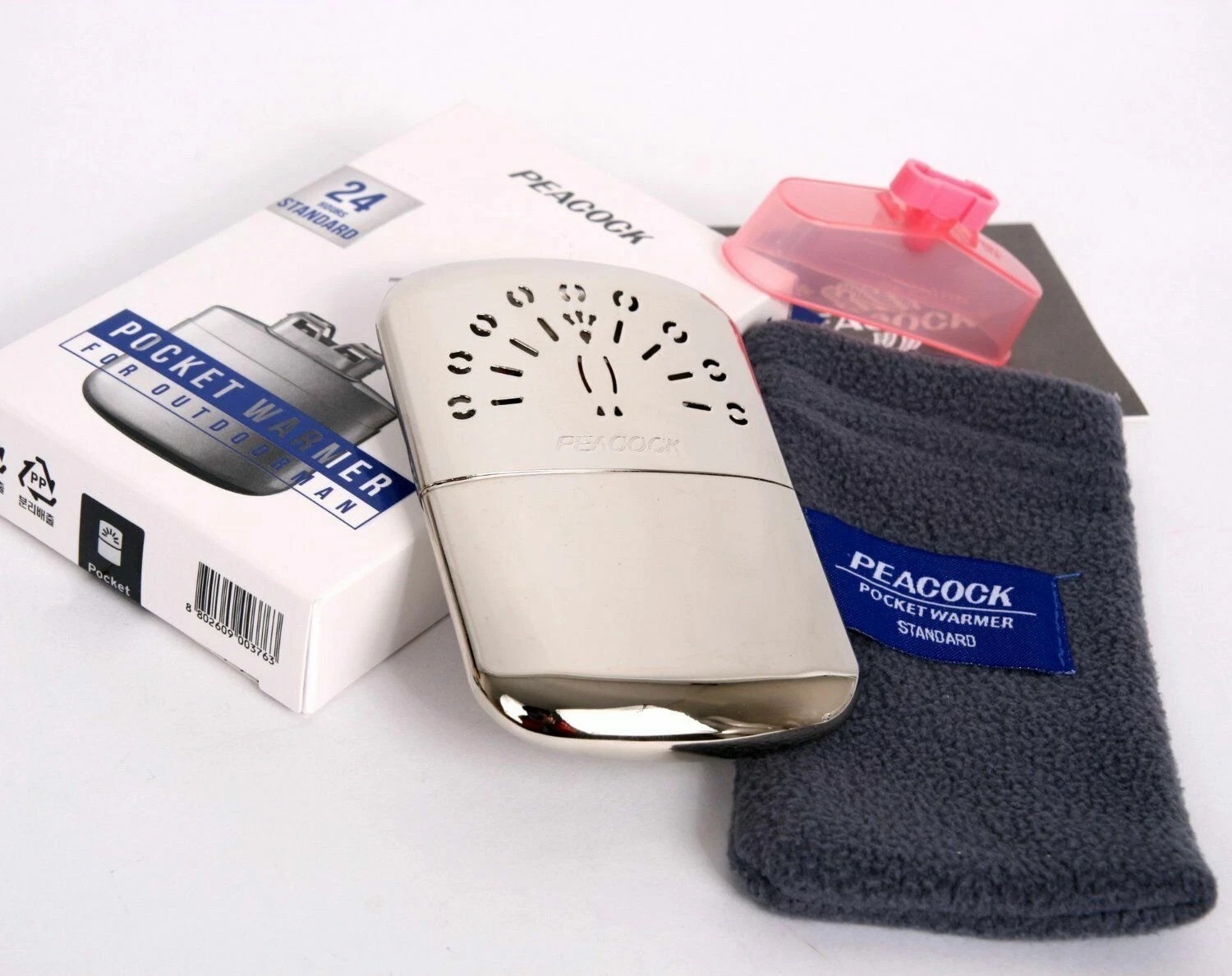 Peacock Pocket Catalyst Metal Hand Warmer Standard Size 24 Hours