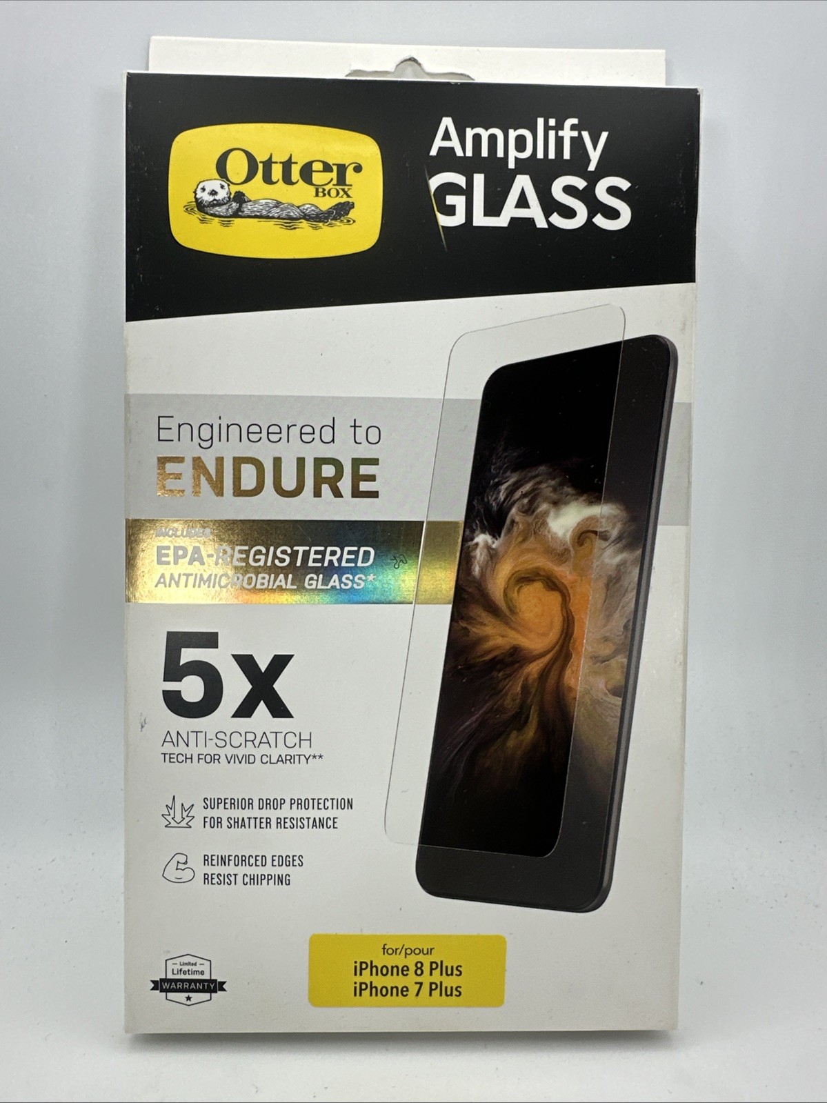 OtterBox Amplify Glass Screen Protector Apple iPhone 8 Plus/7 Plus (2 Pack!!!)