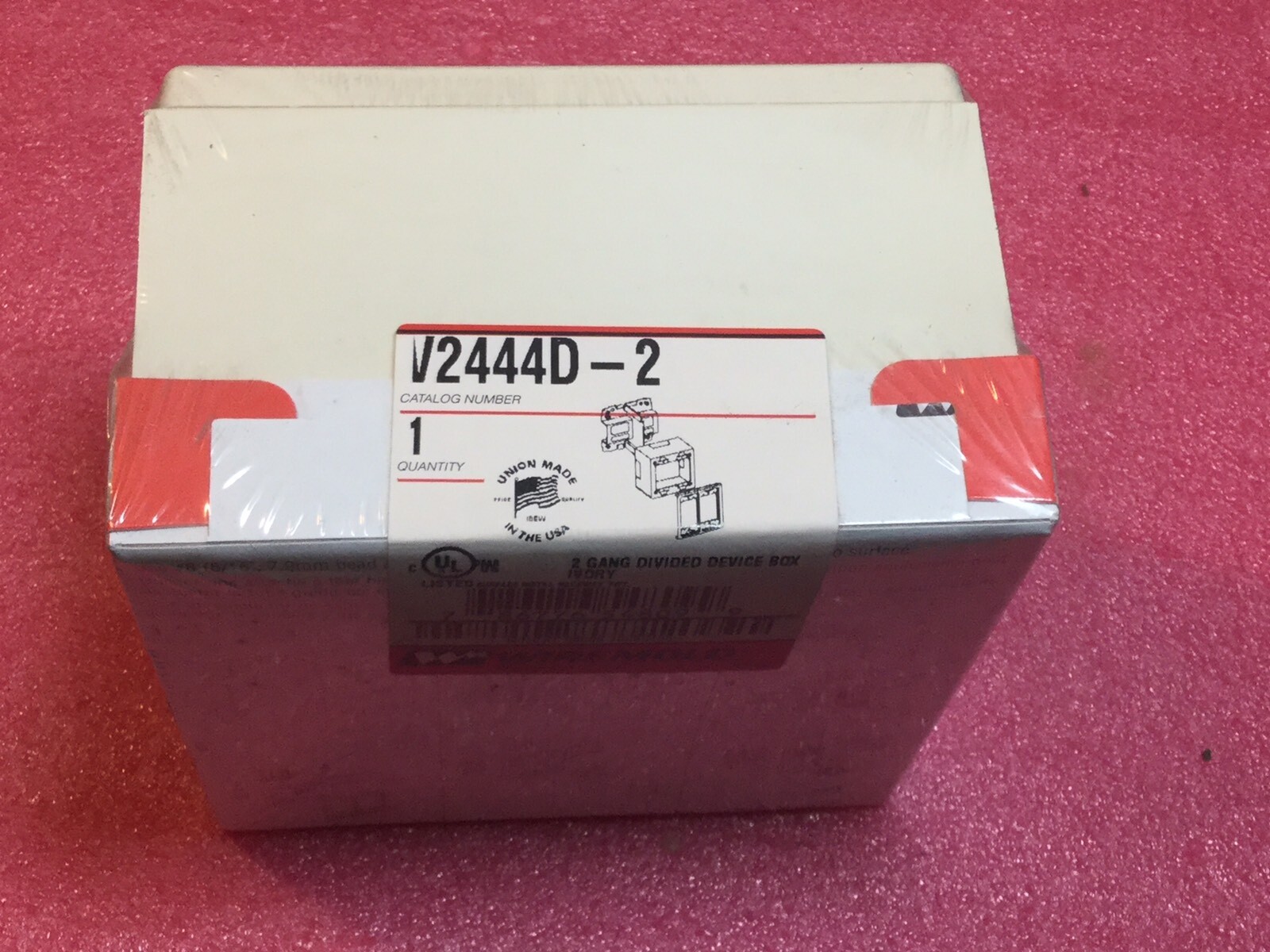 Wiremold V2444D-2 Divided Device Box 2 Gang