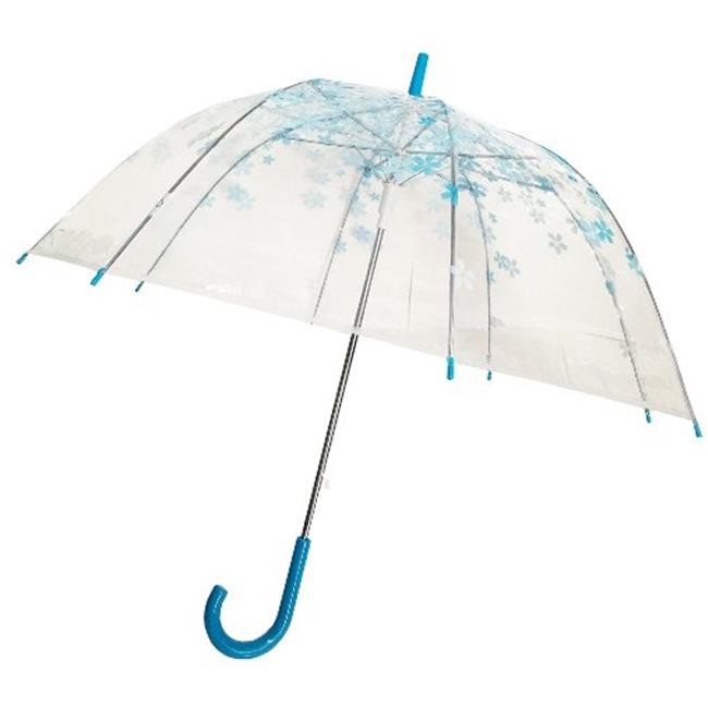 Conch Umbrellas 1260YH Blue Trim Clear Umbrella  Blue
