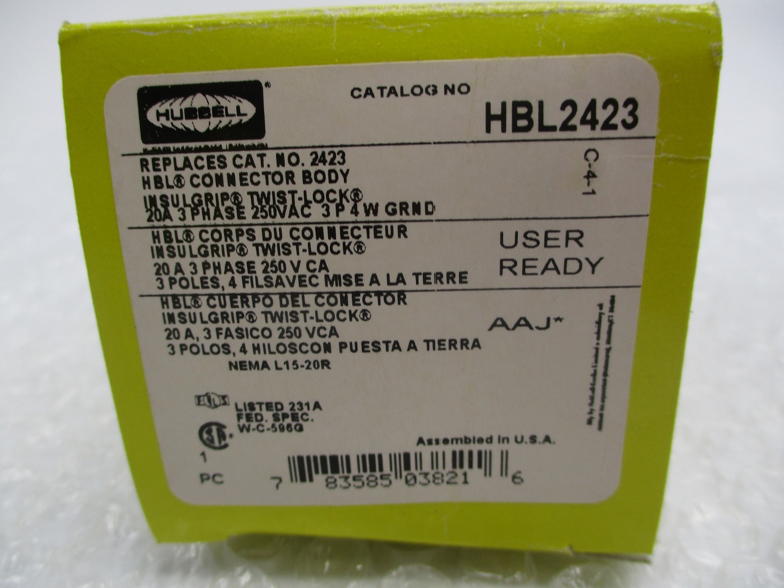 HUBBELL HBL2423 CONNECTOR NSMP