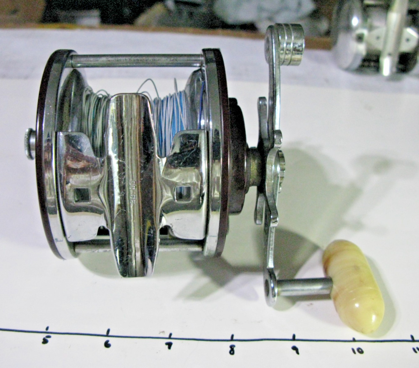 PENN Peer No.309 Level Wind Reel, Star Drag, Clicker, Fresh 15lb Lead Core- EUC