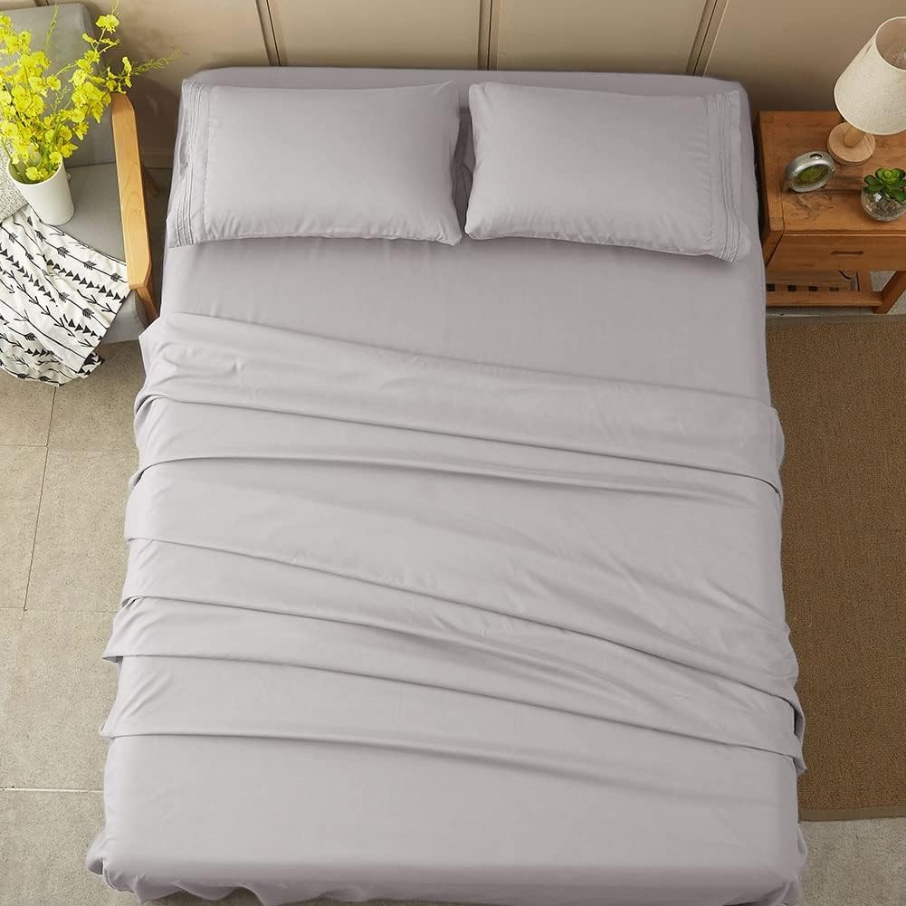 Bed Sheet Set Super Soft Microfiber 1800 Thread Count Luxury Egyptian Sheets