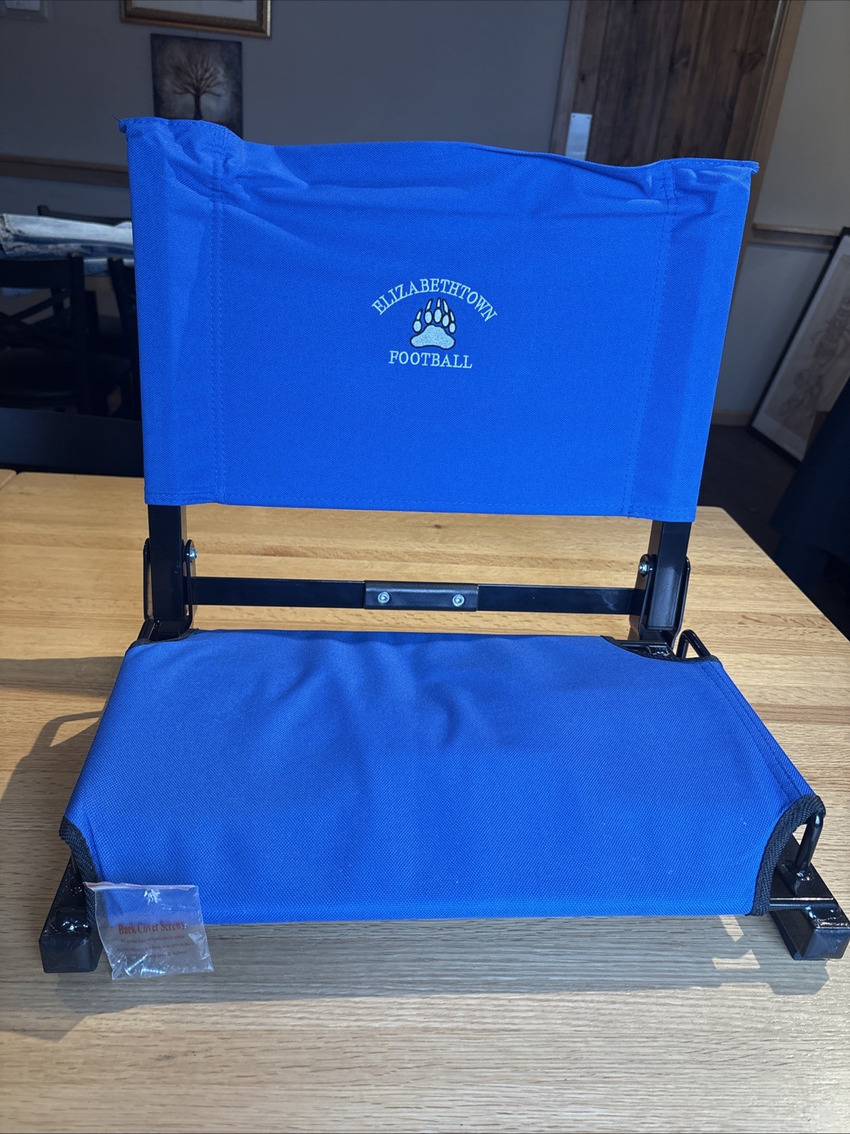 Stadium Chair  The Patented StadiumChair Blue Elizabethtown HS Football Pa NEW!
