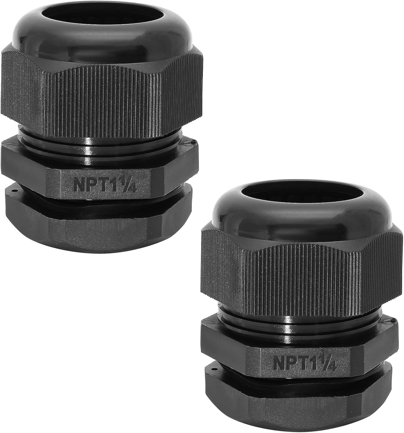1-1/4" NPT Nylon Cable Glands, Waterproof Adjustable Cord Grip Cable Connect...