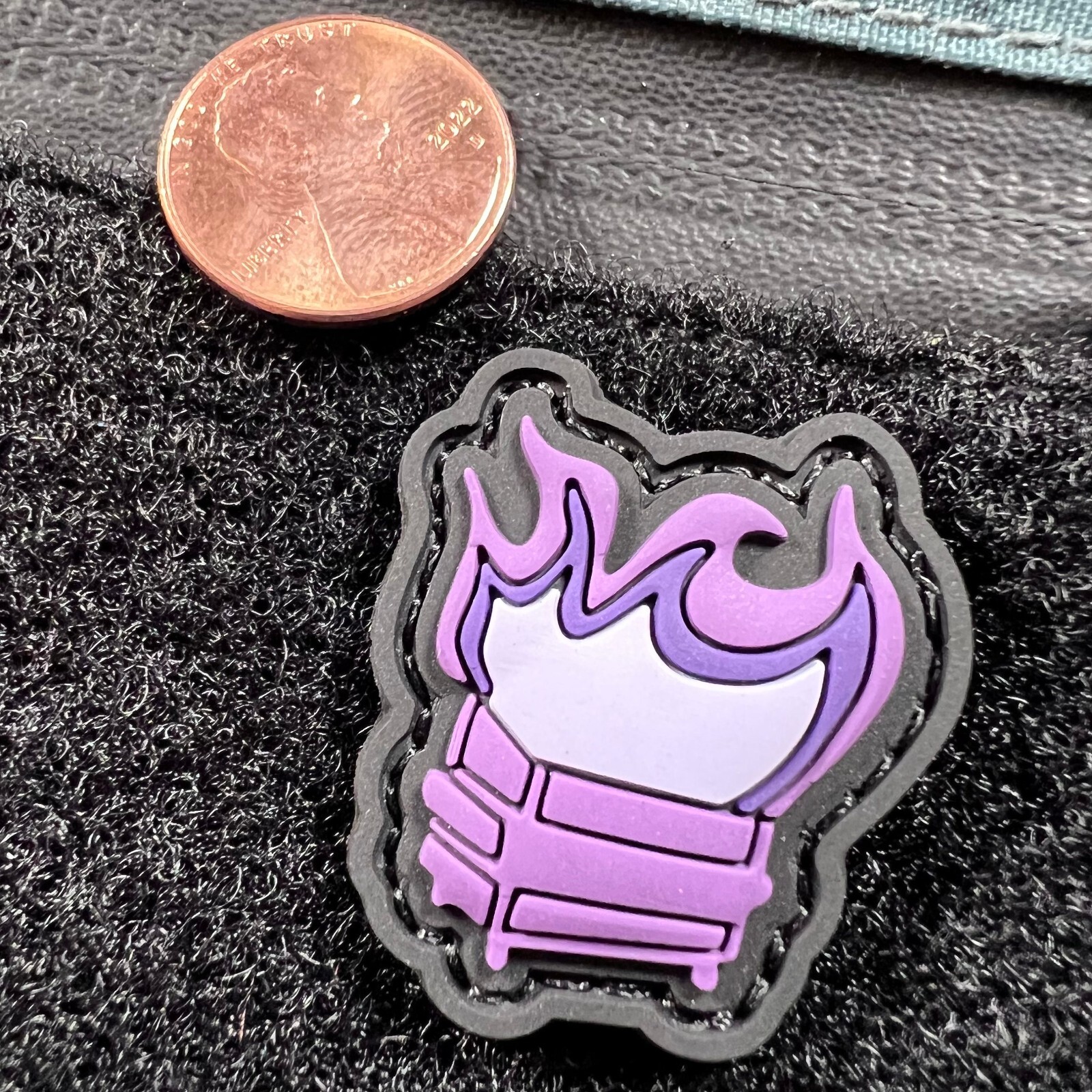 Mini Dumpster Fire Patch | 3D PVC l Navy