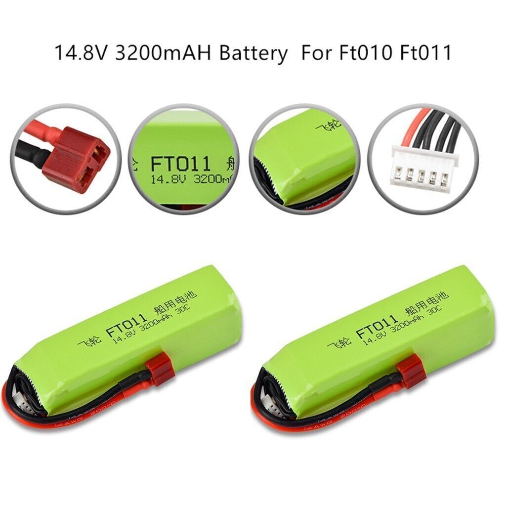 2PCS Upgrade Boat 14.8V 3200mAH 30C Battery Part For Feilun FT010 Ft011 RC Boat