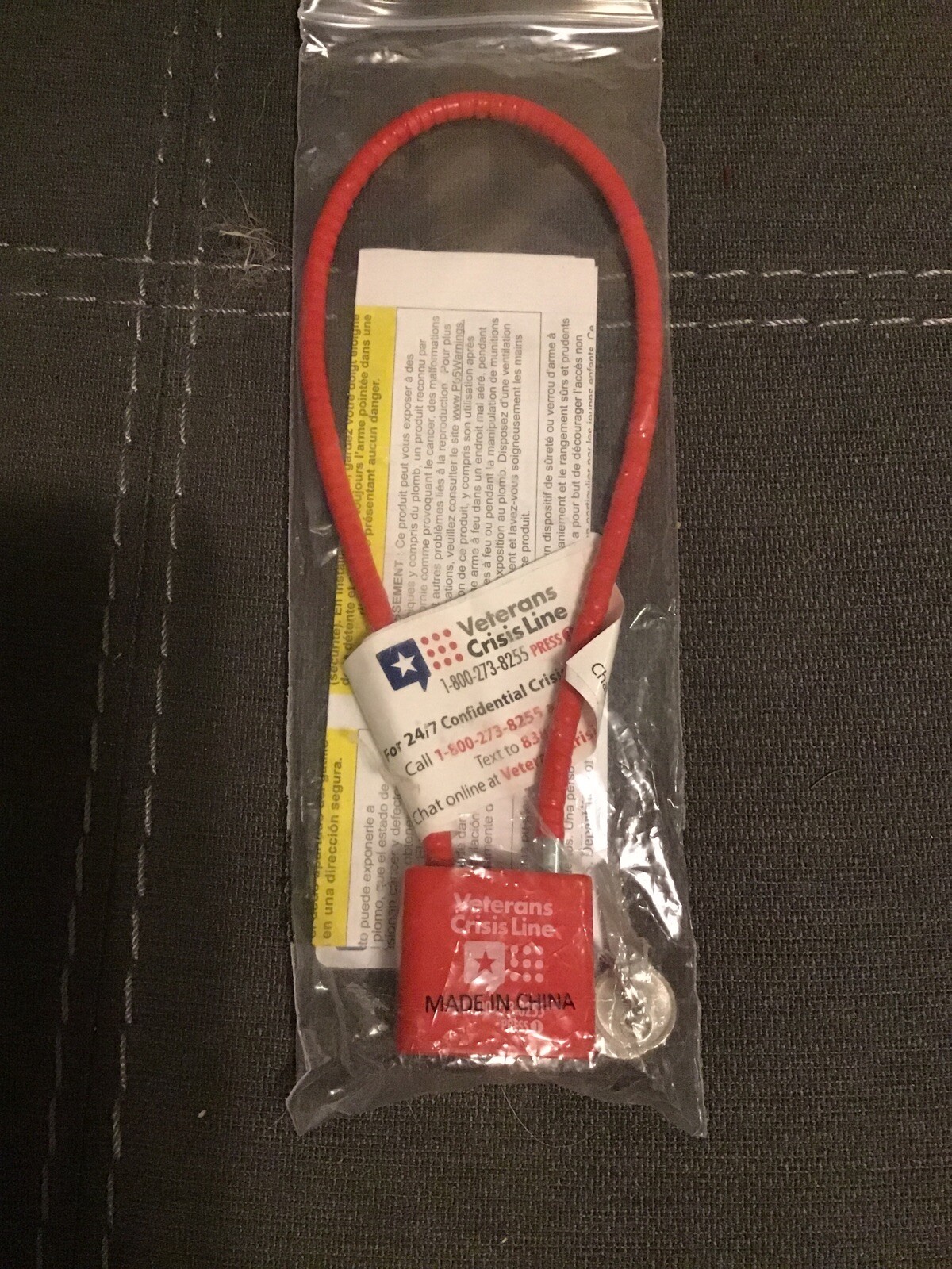 Gun Lock 8" Cable Length Handgun Pistol Safety Childsafe Keyed Veterans Promo