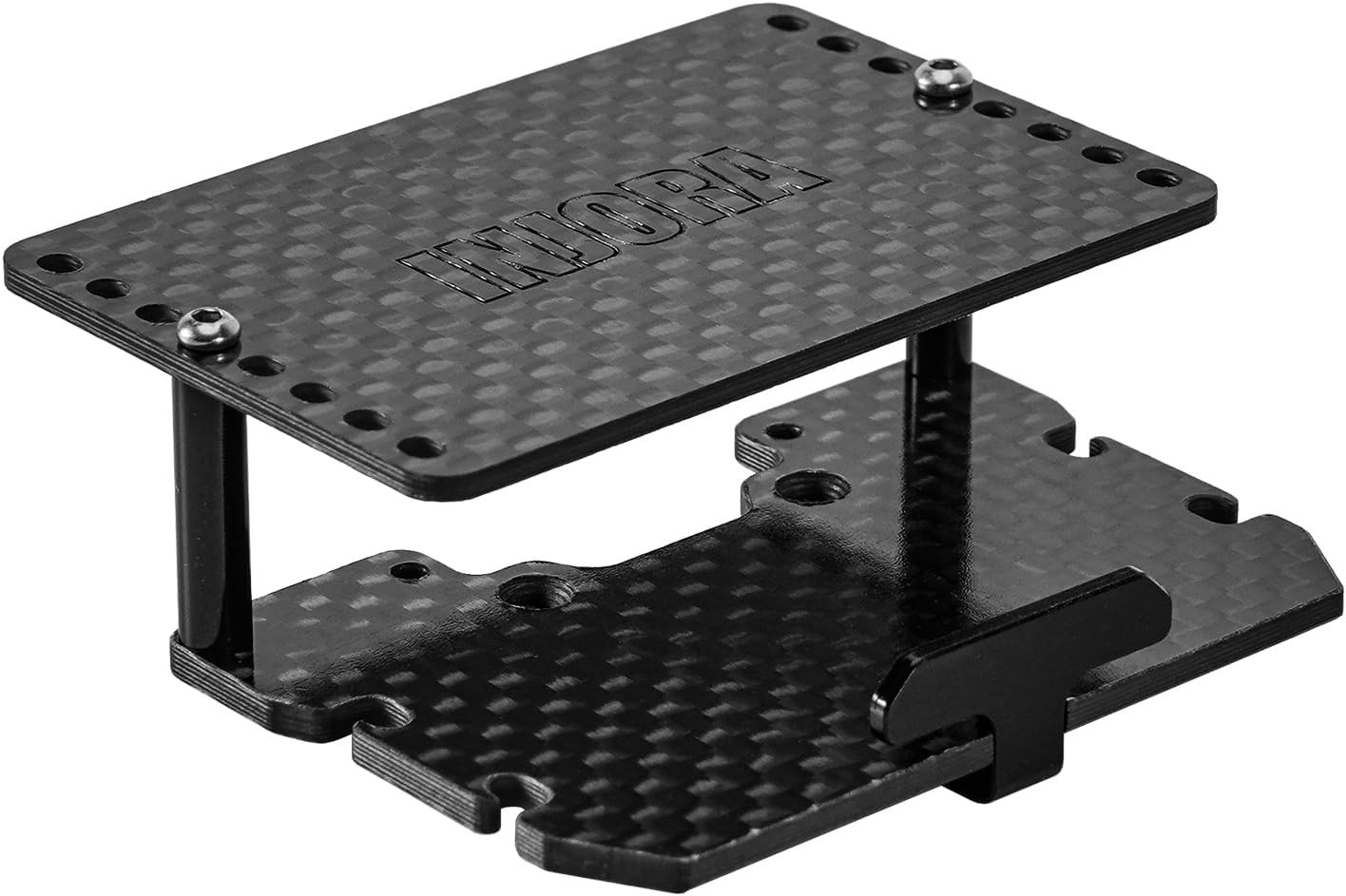INJORA Battery ESC Receiver Tray Double Decker Carbon Fiber Plate for 1/18...