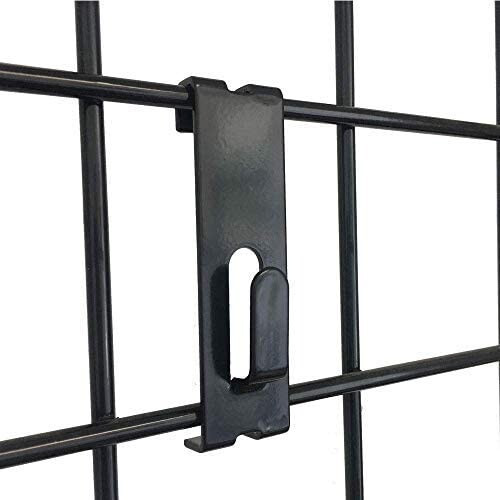 Gridwall Durable Metal Photo Frame Utility Notch Display Hook 25 pk -Black