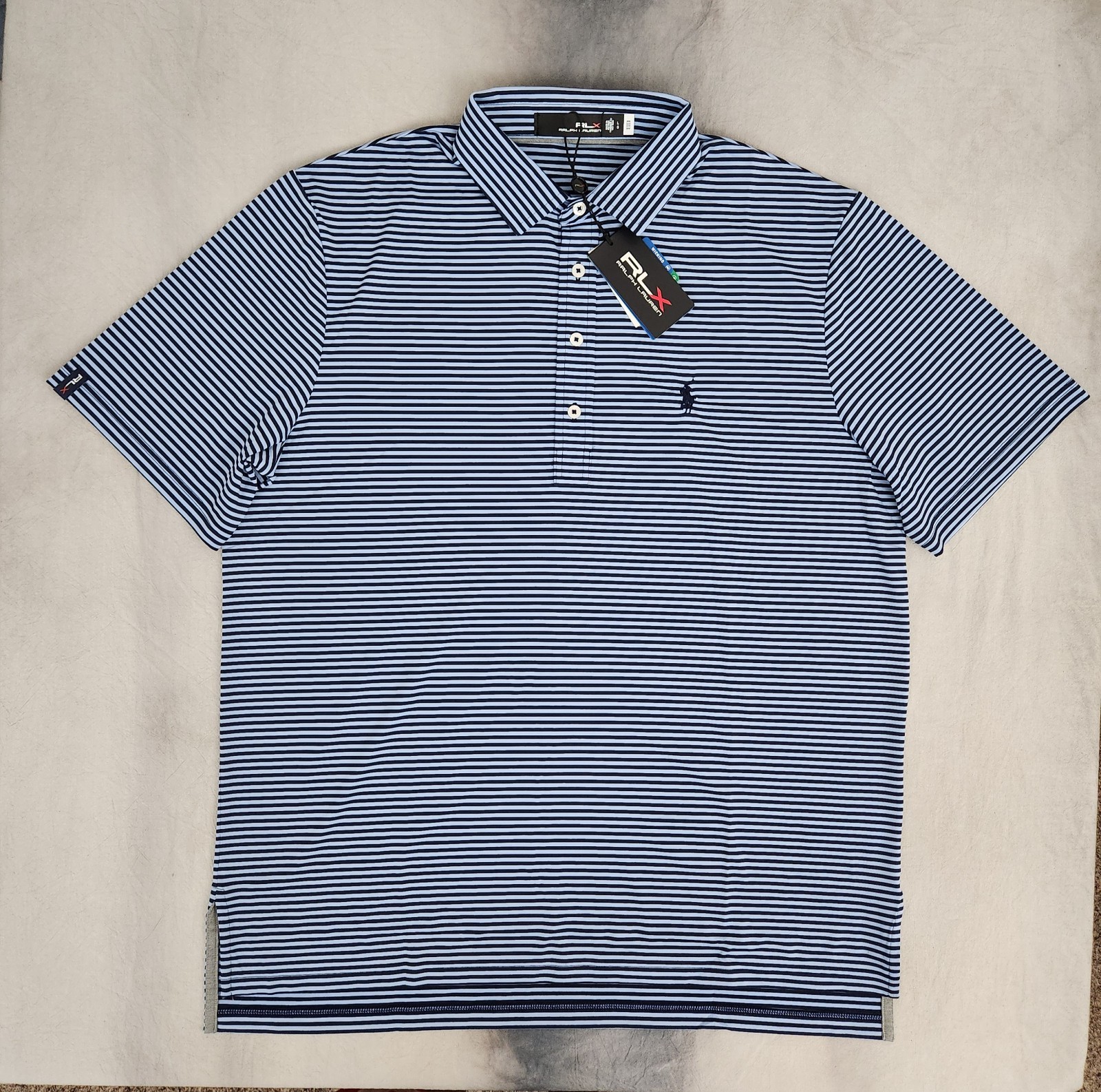 RLX Ralph Lauren Performance Newport Navy Golf Polo Shirt Men's Size Large
