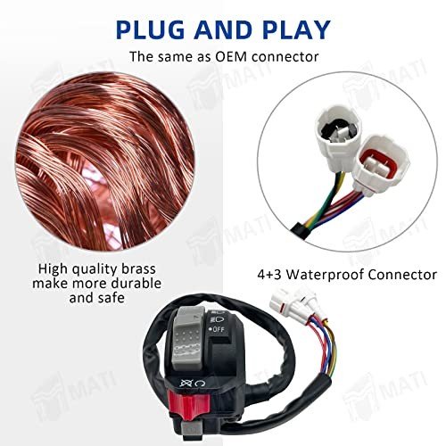 Left Handlebar Switch Control Engine Start Run Off Headlight Switch for