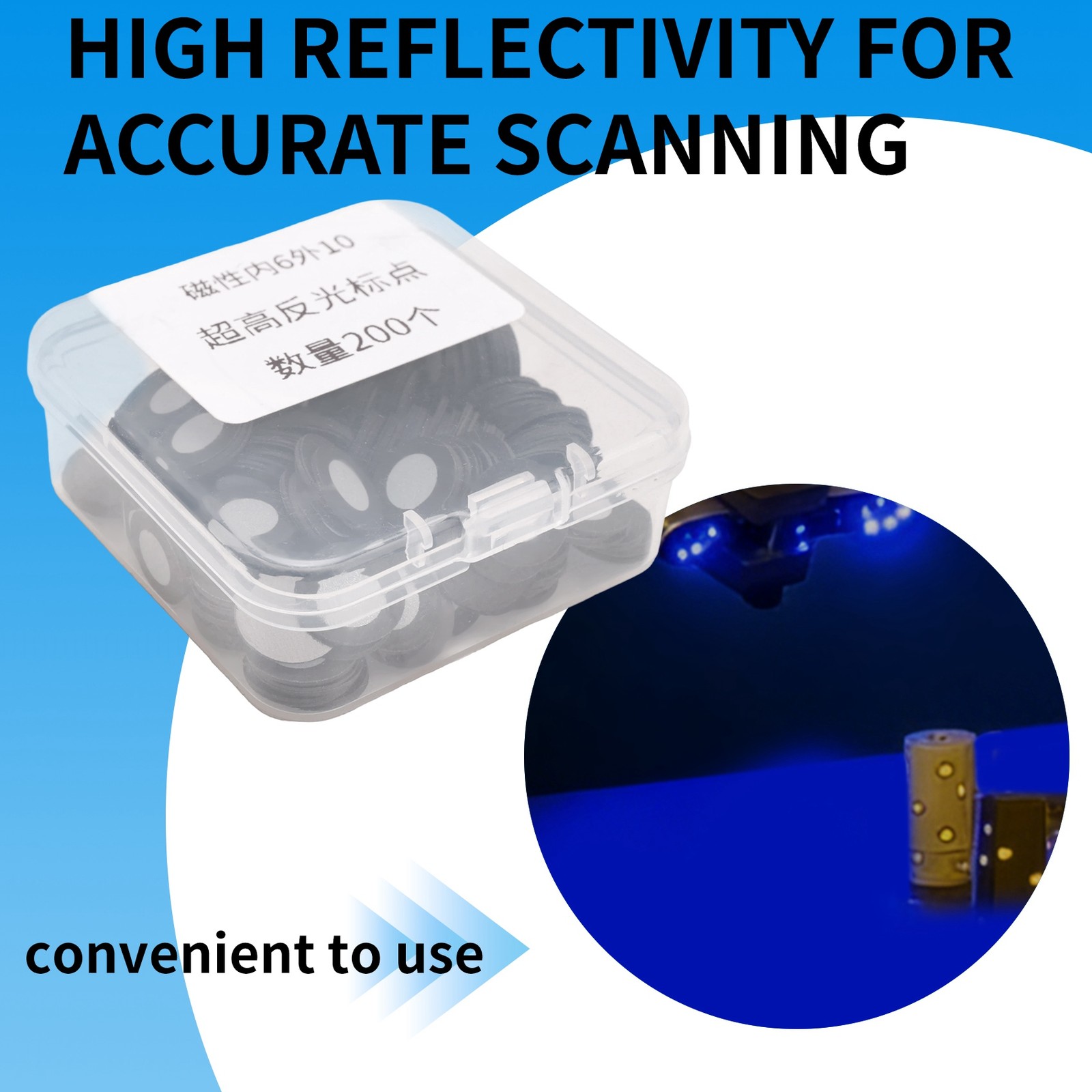 Reflection Positioning Targets 3D Scanning Tracking Dot Point Marker L9K89346