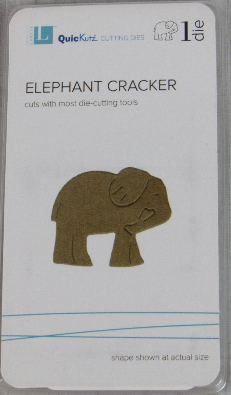 QuicKutz/Lifestyle Crafts Elephant Cracker 2x2 1 Cutting Die Set DS0298
