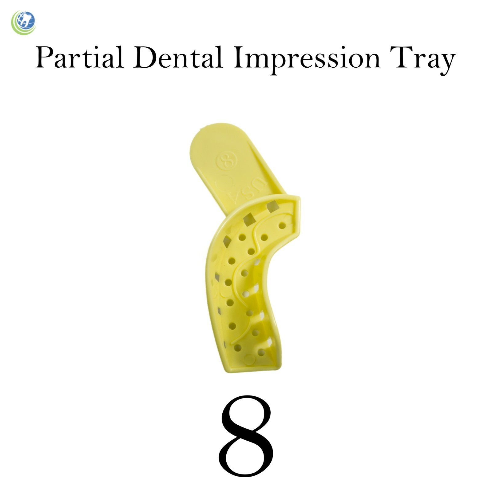 36 Pcs Dental Disposable Impression Trays Perforated Autoclavable Partial #8