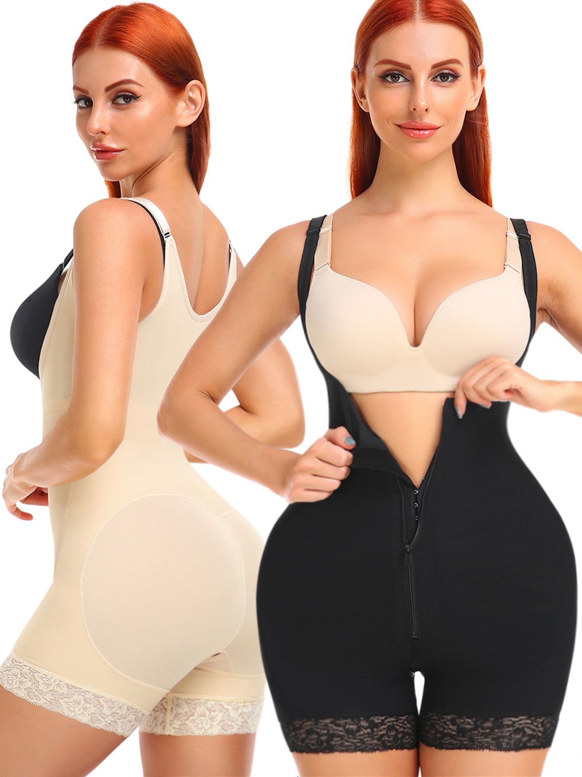 Women's Tummy Control Bodysuit High Waist Slimming Body Shaper Shorts Underwear