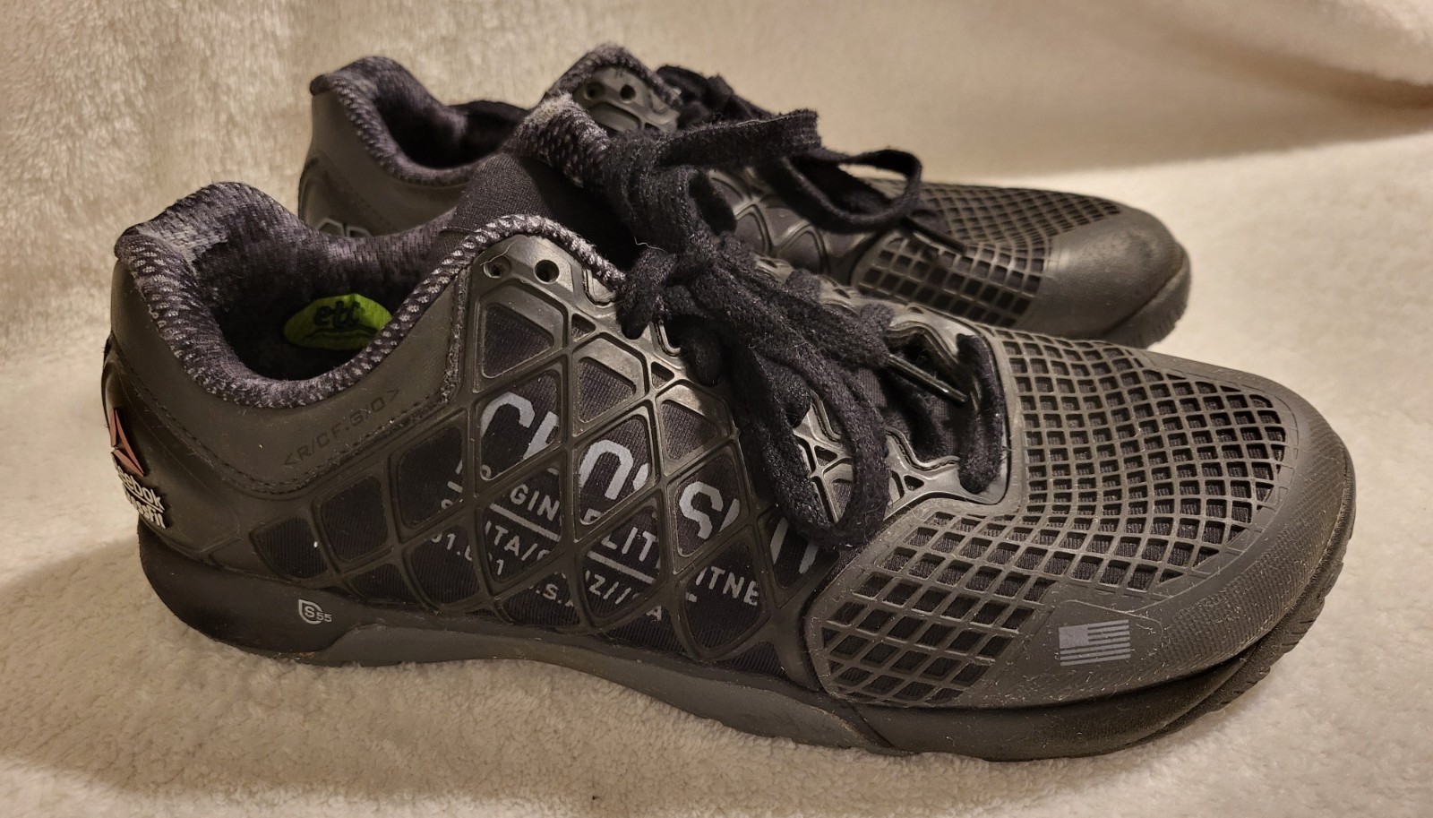 Reebok Men's CrossFit CF74 Athletic Shoes Sneakers Cross Training Black Size 7.5