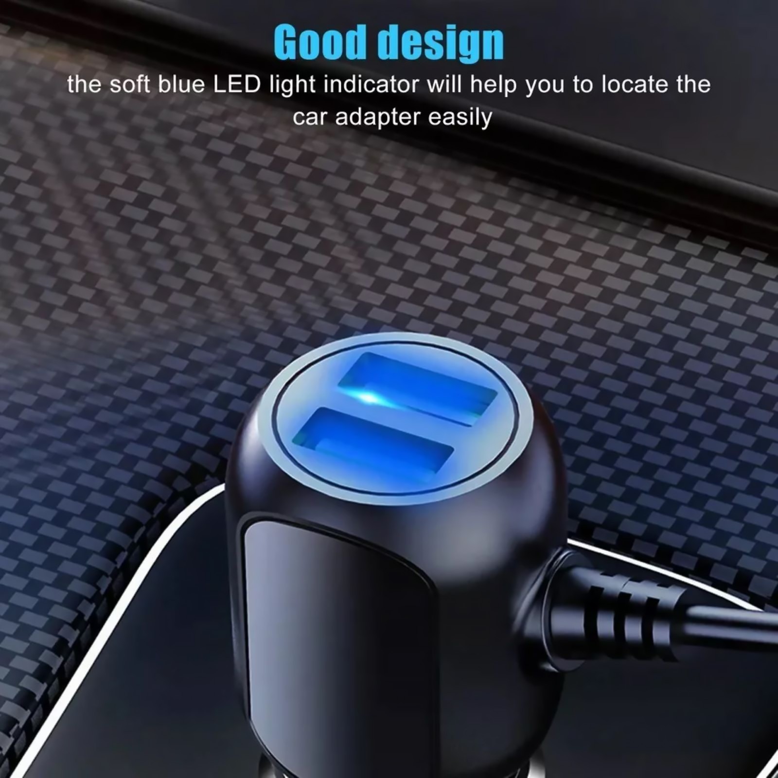 Plastic+Copper Car Charger Cable Power Cord Supply for DVR Camera GPS