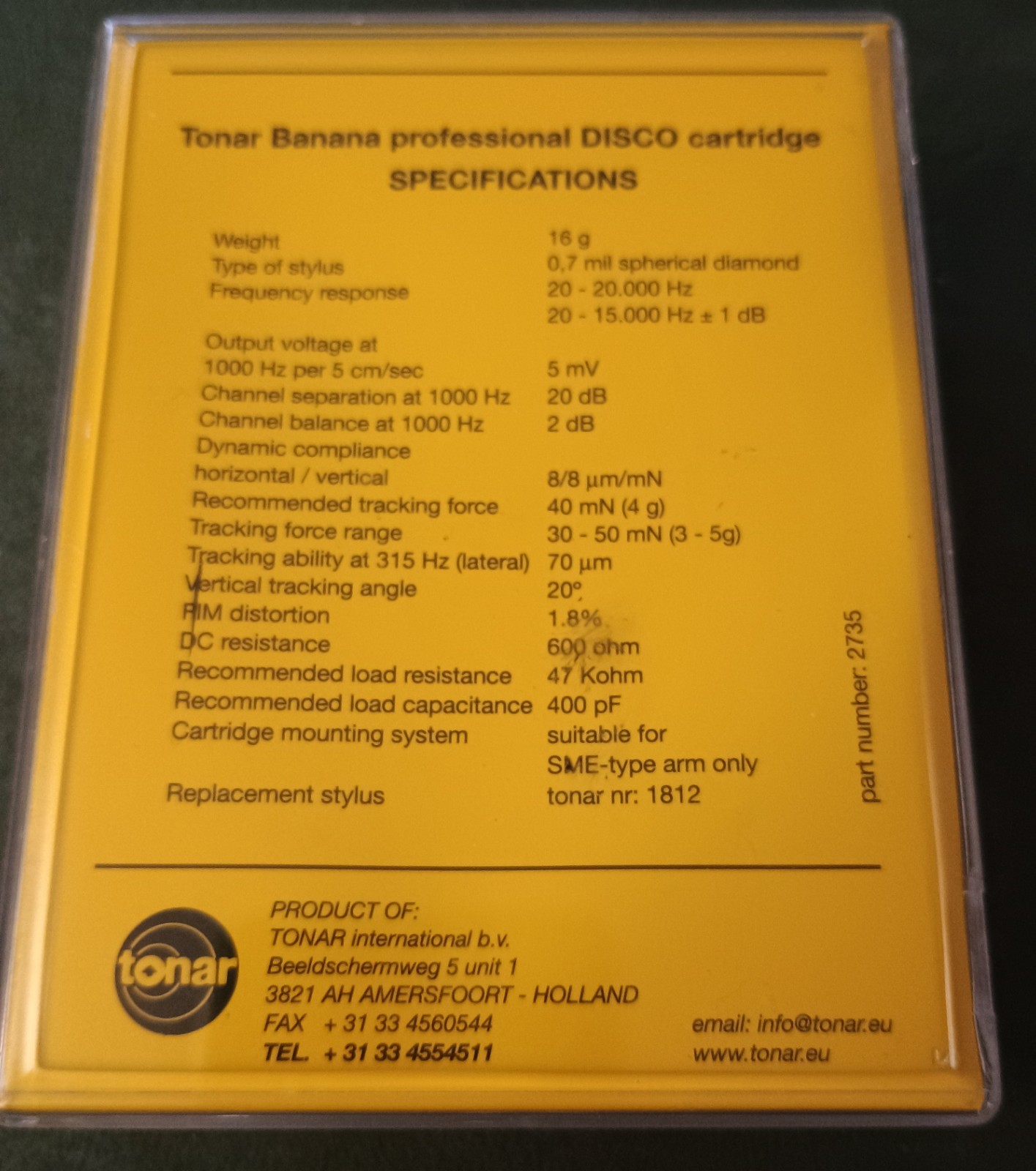 Tonar Banana Head in Great Condition