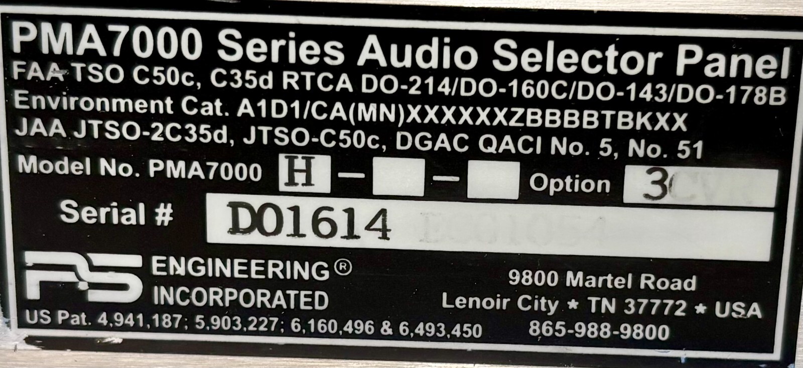 Audio Selector Panel PMA7000H-3 Removed Working