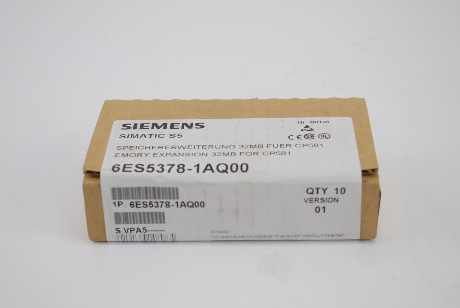 Siemens Simatic S5 Memory Expansion 32MB 6ES5378-1AQ00 ( 6ES5 378-1AQ00 ) V.1