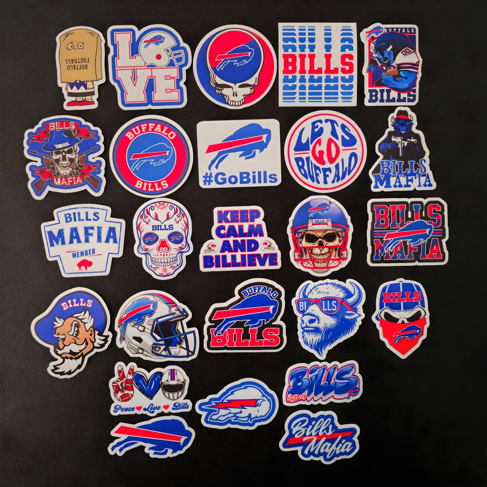 Football Inspired Stickers Bills Mafia Circle The Wagon AFC Buffalo Bills Decals