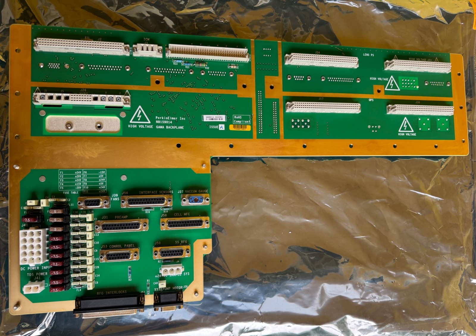 PerkinElmer N8159014 N8150209 GAMA Backplane PCB for NeXION 1000 2000 ICP MS