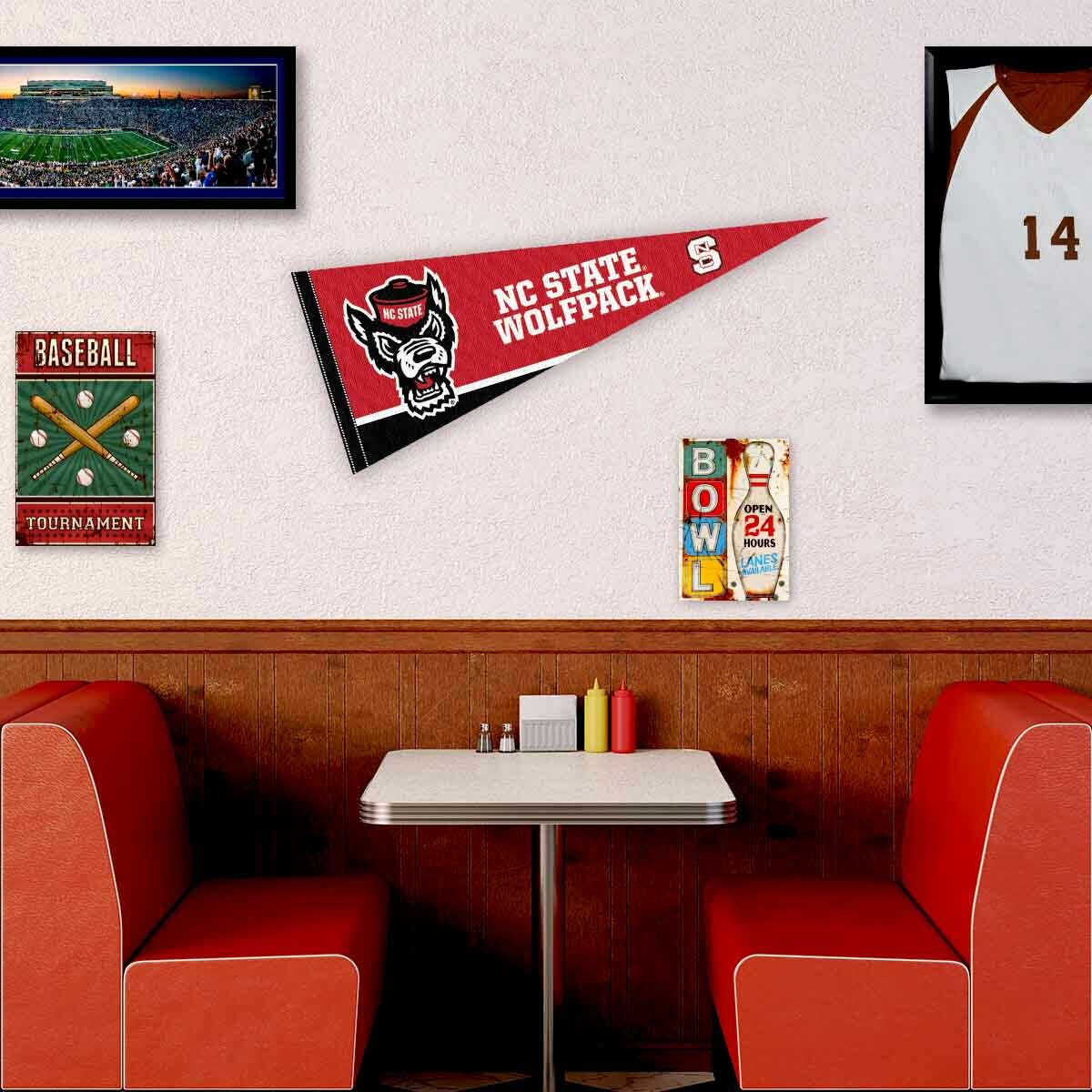 North Carolina NC State Wolfpack 12x30 Felt Pennant