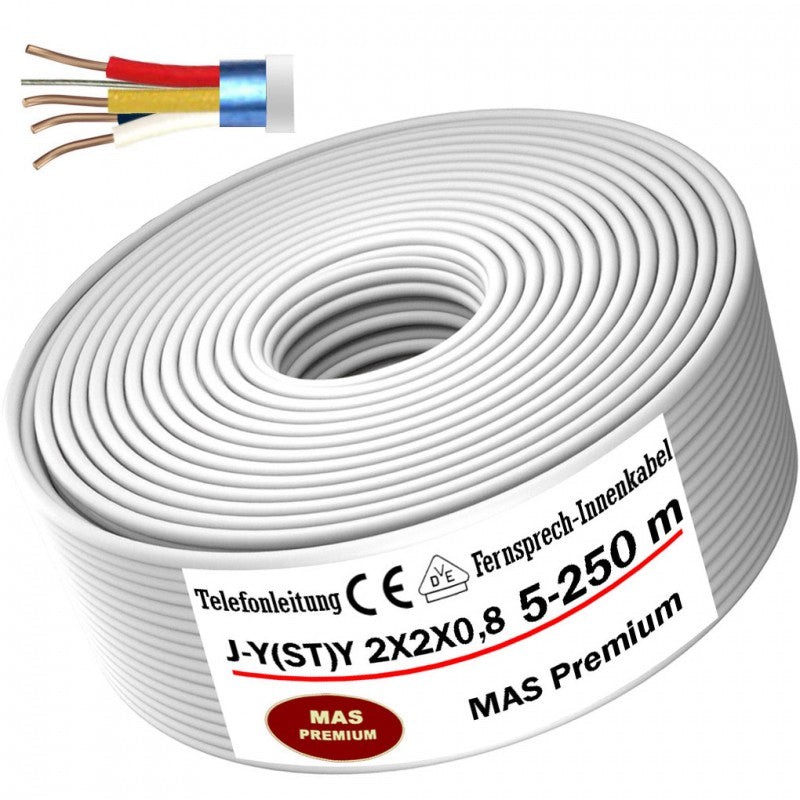 5-250 m J-Y(ST) Y 2 X 2 X 0.8 telephone cable bell telephone telecommunicatio...