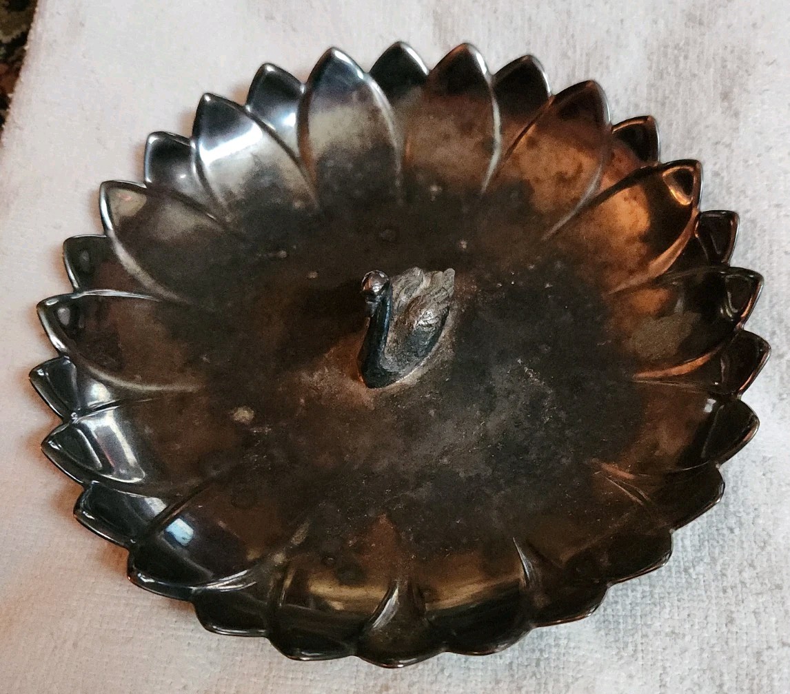 Reed & Barton 100 Silverplate Swan Dish