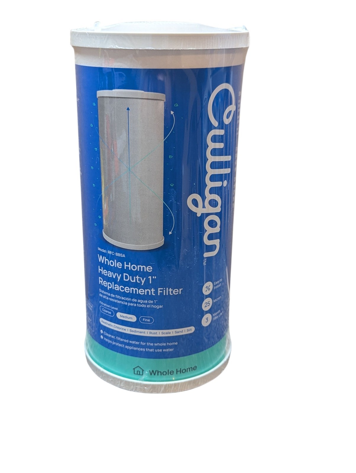 Culligan RFC-BBSA 25 Micron Whole Home Water Filter for Sediment, 9.5" x 4.5"