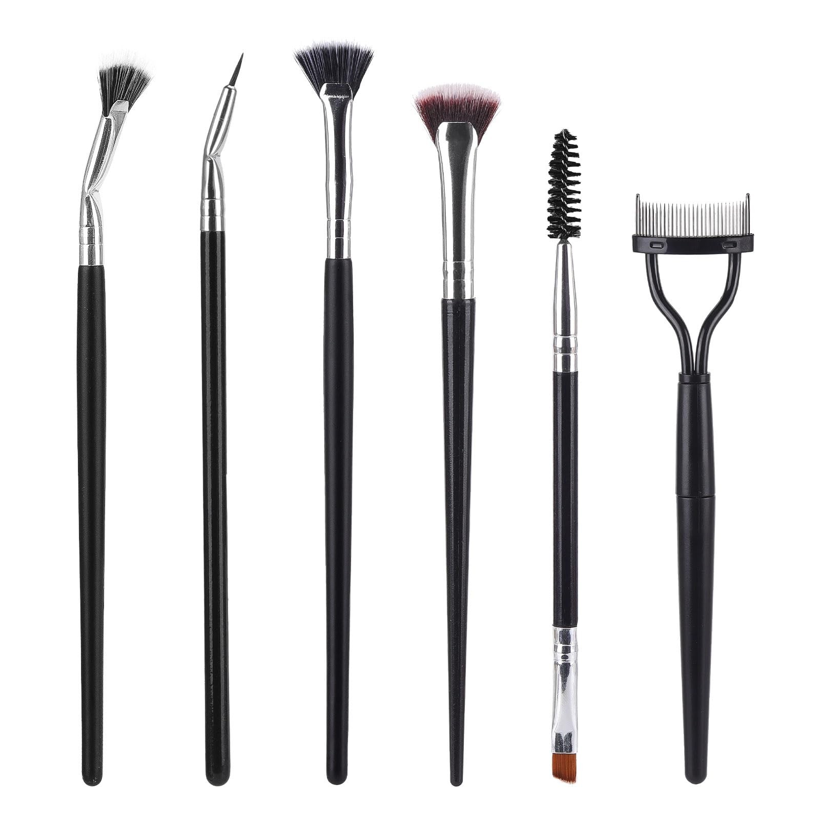 6 Pack Dual-Ended Eyelash Combs and Spoolie Brushes for Extensions