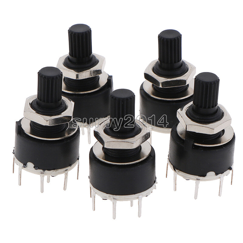 SR16MM Rotary Switch 2 Pole 3 4 position 1 Pole 5 6 8 Position Axis Band Switch