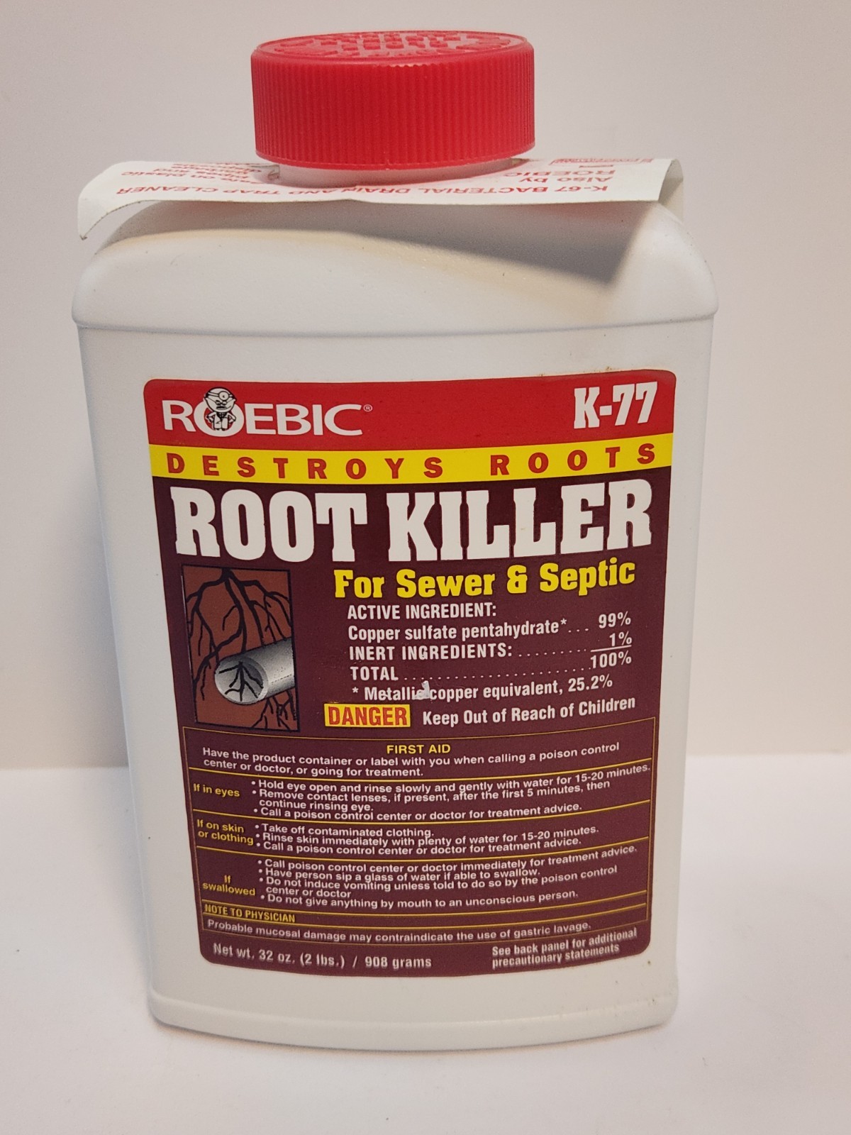 NEW Roebic 2 Lb. Granules Root Killer K-77 Sewer and Septic (033051001771)