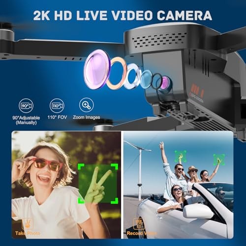 Drones with Camera for Adults 4K - GPS Drone with Auto Return, Brushless Orange