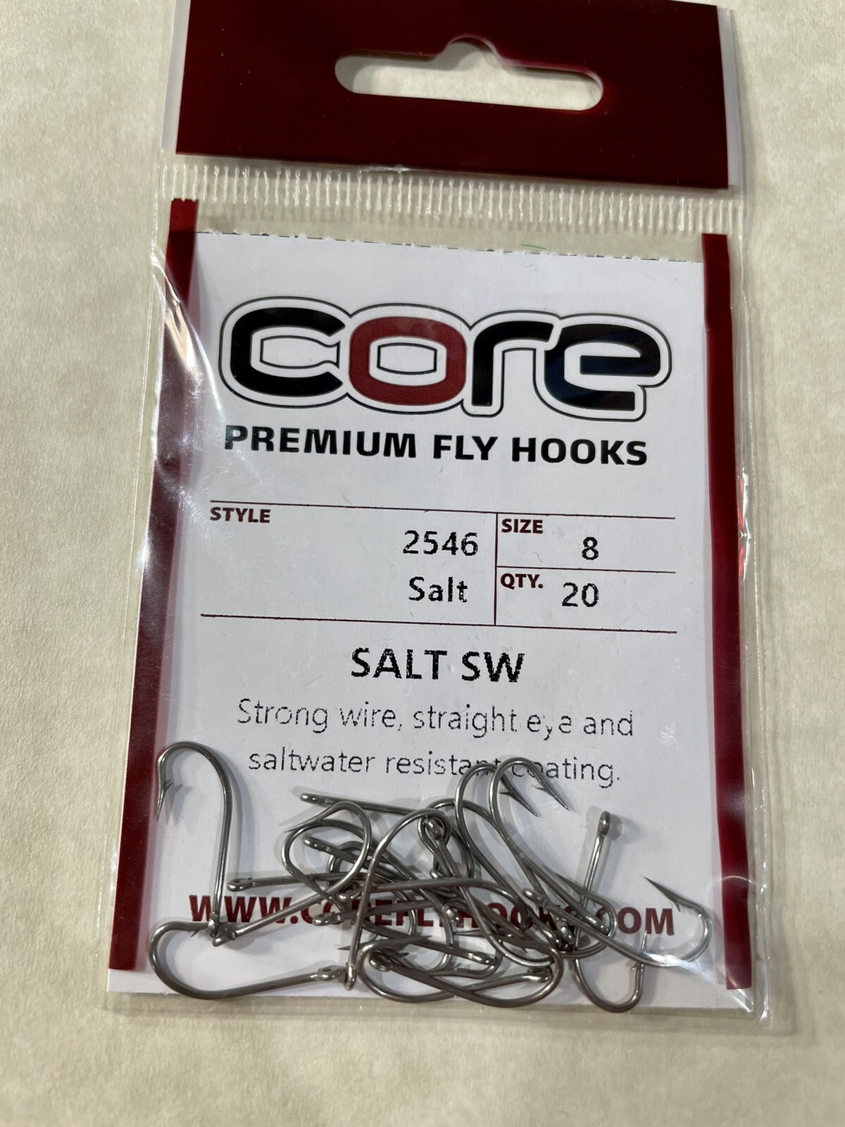 CORE SALTWATER HOOKS. YOU PICK SIZE. PREMIUM FLY TYING. C2546. TARPON, BONEFISH.