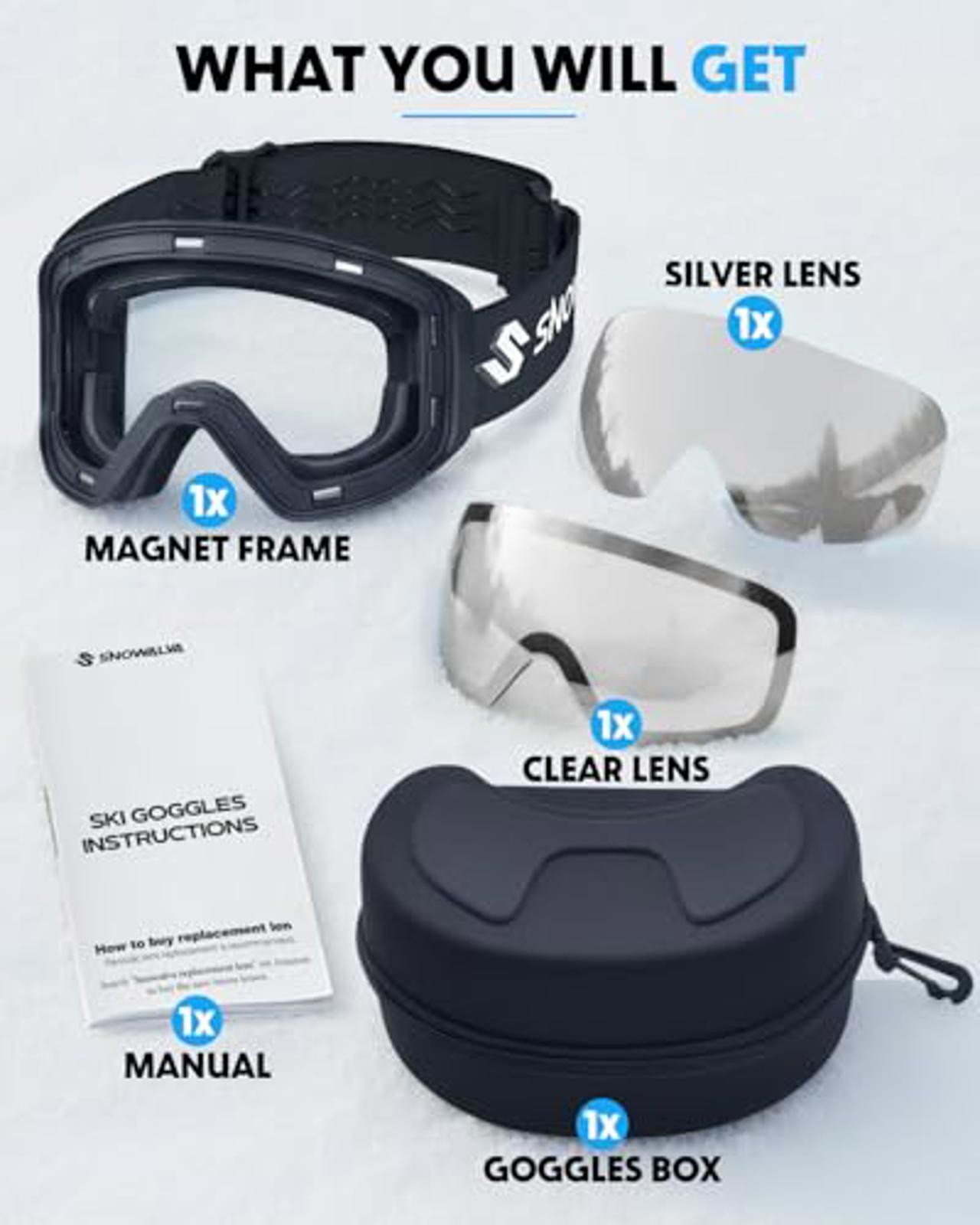 Snowalva Ski Goggles