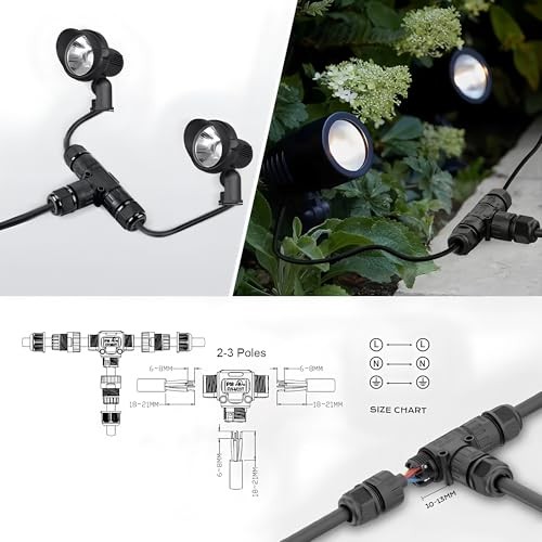 IP68 Waterproof 3-Way 3-Pole Cable Connectors – UL Listed Electrical Junction