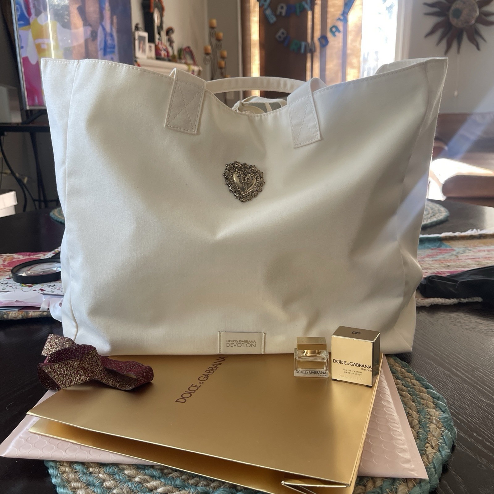 Dolce & Gabbana Devotion Fabric Tote Bag & Mini Forum