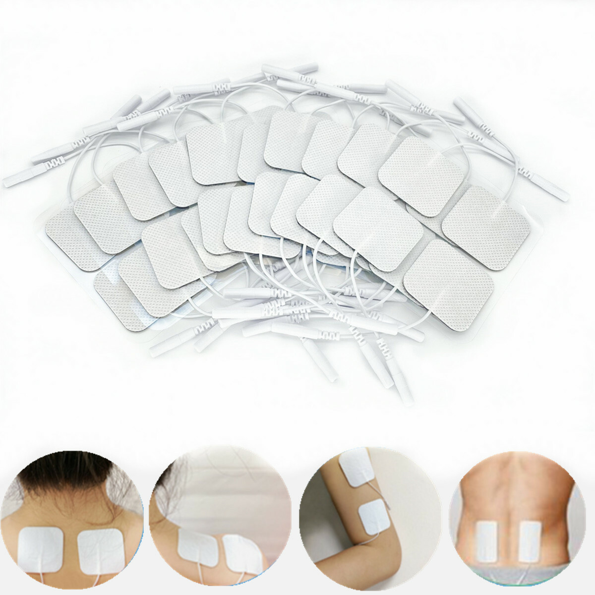 20pcs Electrode Pads for Tens Unit 7000 3000 Machine EMS Massager 4x4cm